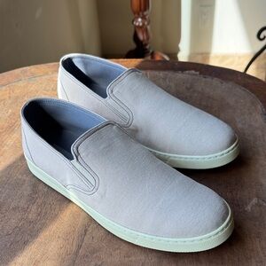 Men's Slip-On Canvas Shoes - Beige Size 11